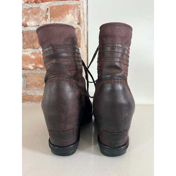Sorel Lexi Waterproof Leather Wedge Boots Women’s Size‎ 7.5 EU 38.5 - Picture 4 of 9